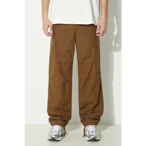 Carhartt WIP Pamučne hlače Regular Cargo Pant boja: smeđa, ravni kroj, I032467.1ZD02