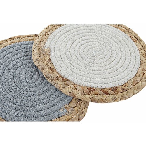  Podloga DKD Home Decor Individualen Bombaž Vlakna (20 x 20 x 1 cm) (2 kosov) Slike