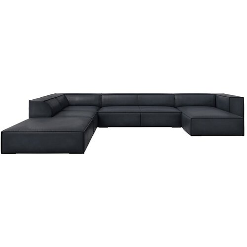 Windsor &amp;amp; Co Sofas Crna kožna kutna garnitura (lijevi kut) Madame - Slike