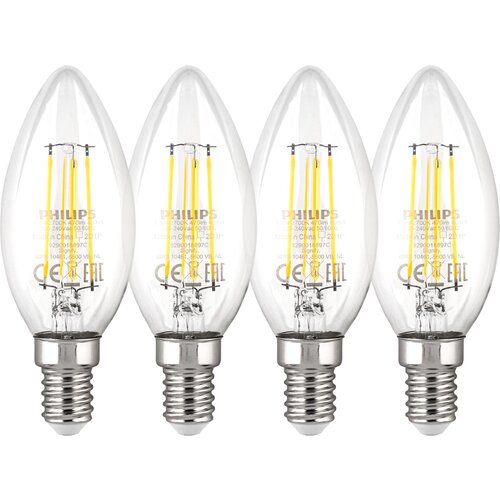 Philips LED Lamp E14 4-Pack 40W 2700K Filament candle Cijene