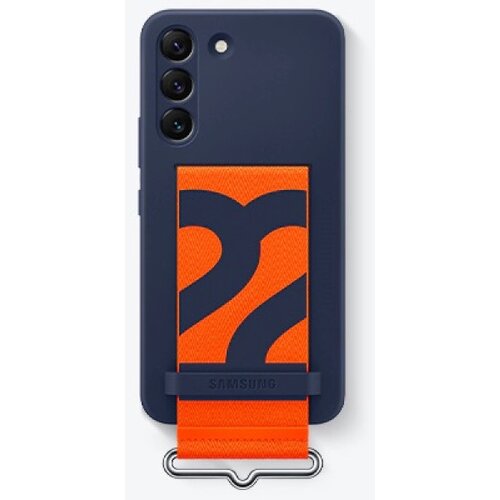 Samsung original maska S22+ silikonska futrola sa kaišem S22 plus ef GS906 tamnoplava outlet Slike