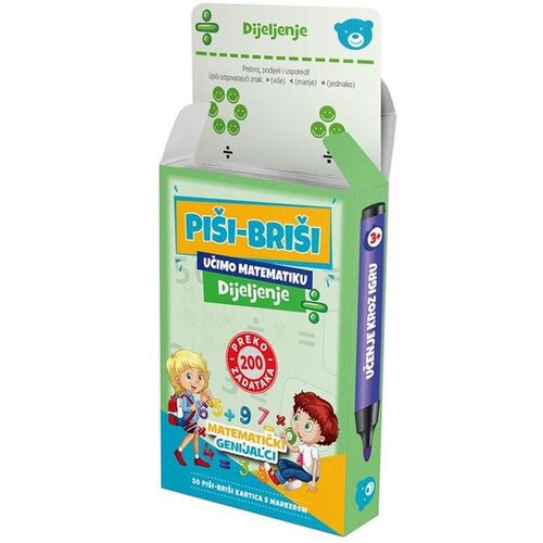  EDUKATIVNE KARTE PIŠI-BRIŠI + MARKER:DIJELJENJE 01892 Cijene