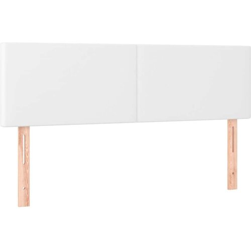  Uzglavlja 2 kom bijela 72 x 5 x 78/88 cm od umjetne kože Slike