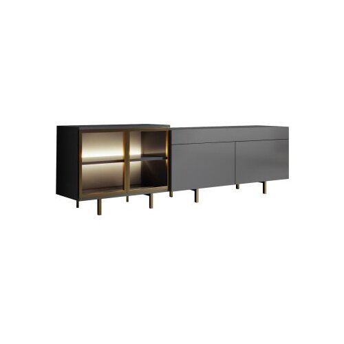Hanah home TV polica Vienna Anthracite Gold Slike