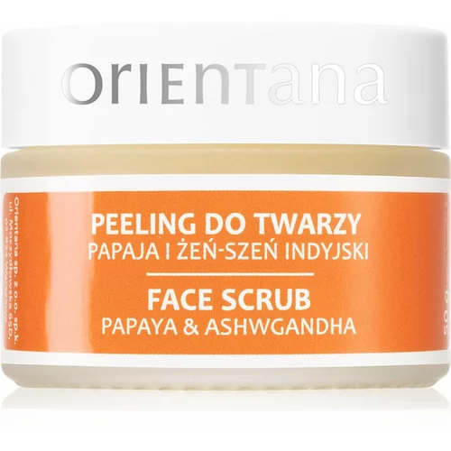 Orientana Papaya & Ashwagandha Face Scrub vlažilna maska za obraz 50 g