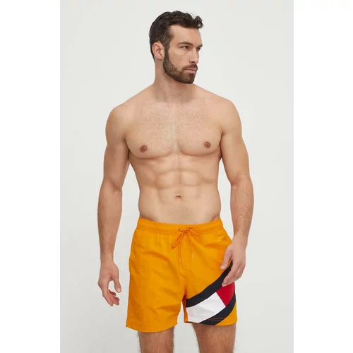 Tommy Hilfiger Kopalne kratke hlače oranžna barva