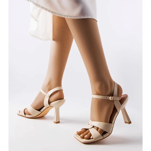 Gemre Beige high-heeled sandals with strap Karolina Cijene