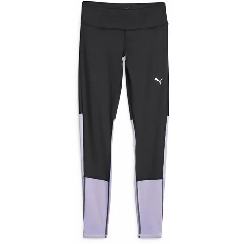 Puma Športne hlače svetlo lila / črna / bela