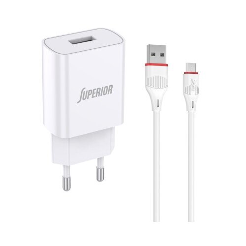 Superior su-p100 10.5w 2.1a micro beli kucni punjac ( p1212 ) Slike