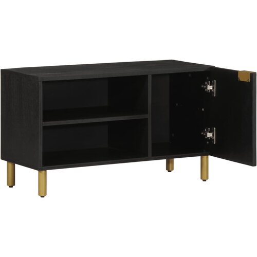 Maison Chic TV omarica - TV enota - Televizijska omarica črna 80x33x46 cm iz umetnega lesa, (21702201) Slike