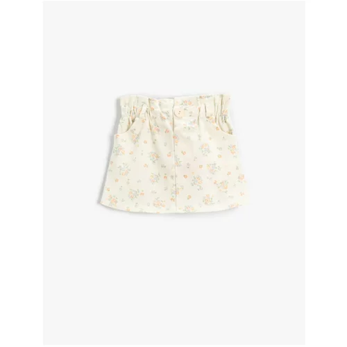 Koton Floral Patterned Skirt Cotton