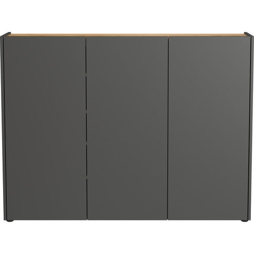 Germania Antracitno siva omarica za čevlje v hrastovem dekorju 138x105x25 cm Libbiano &amp;ndash; Slike