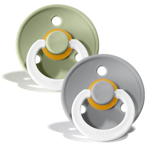 Bibs Colour dude (okrugle) - Sage GLOW/Cloud GLOW (vel.2) Slike