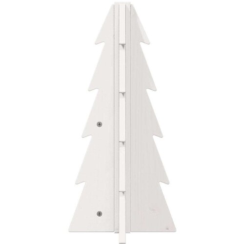 vidaXL Lesena novoletna jelka za okras bela 49 cm trdna borovina Cene