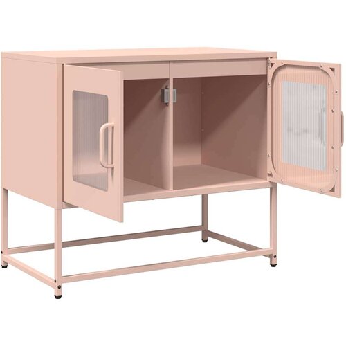 VidaXL TV ormarić ružičasti 68x39x60,5 cm hladno valjani čelik Slike