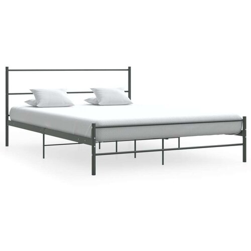  Posteljni okvir siv kovinski 140x200 cm, (20606285) Cene