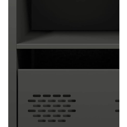  Komoda crna 68x39x73,5 cm hladno valjani čelik Slike