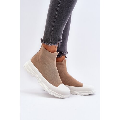 Boto Women's Slip-On Sock Boots Brown Ilanae Cene