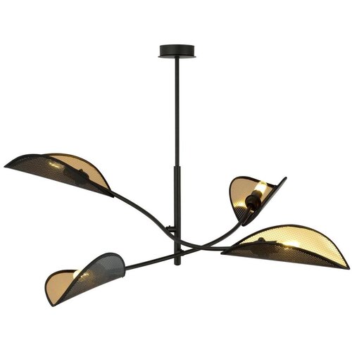  Luster na šipci LOTUS 4xE14/10W/230V crna/zlatna Cene