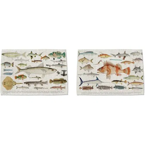 Really Nice Things Platneni podmetač 2 kom 45x30 cm Fish -