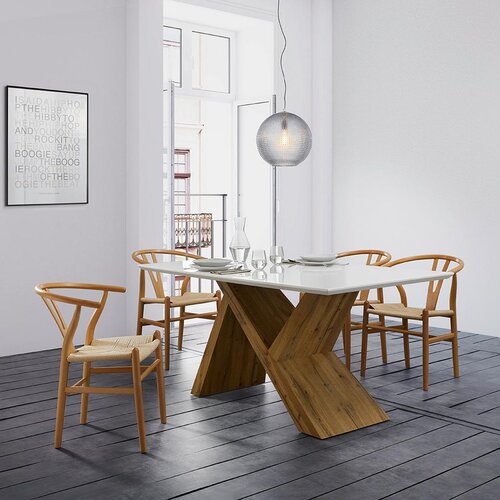 Bessagi Home Stol Monica, Naravne Barve, Masivno Slike