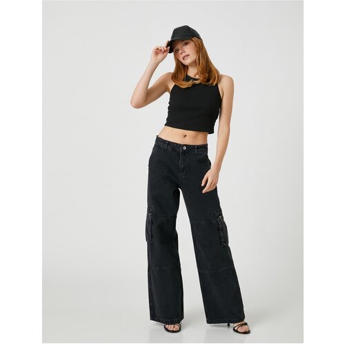 Koton Denim Cargo Pants Extra Wide Leg - Bianca Jeans Slike