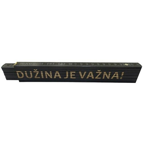  Zidarski metar (Duljina: 2 m, Natpis: Dužina je važna!, Boja: Crne boje) Cijene