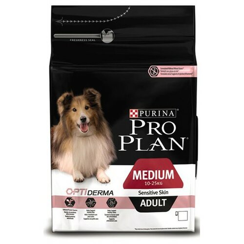 Pro Plan Dog Adult Medium OptiDerma Sensitive Skin Losos 3 KG Cene