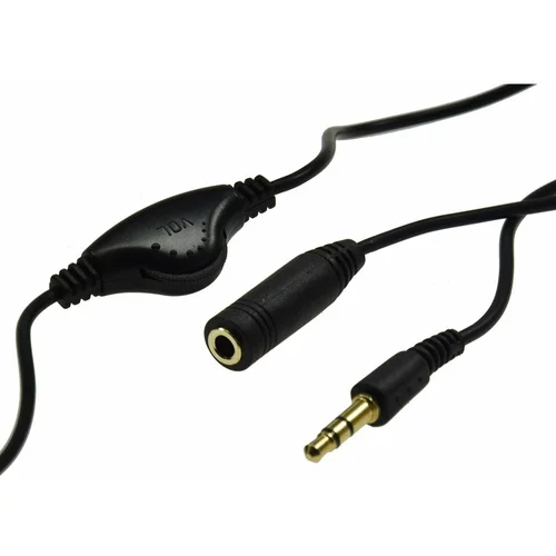 Ct Podaljšek za slušalke z nadzorom glasnosti 3,5 mm stereo jack 1 m