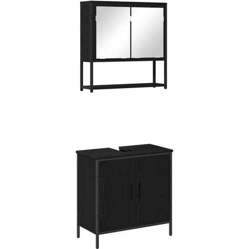  Set namje&amp;scaron;taja za kupaonicu 2 kom. Smeđa 60 x 30 x 60 cm Slike