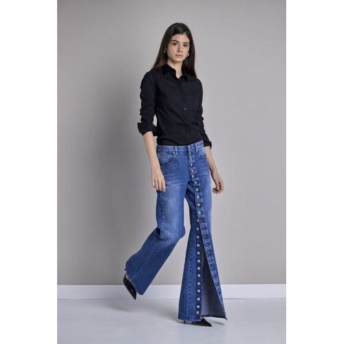 Legendww zenske wide leg farmerke sa dugmicima - model 238 Cene