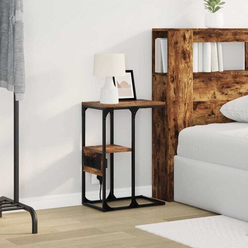  Noćni ormar s ladicama Dimljeni hrast 41.5 x 26 x 60.5 cm Slike