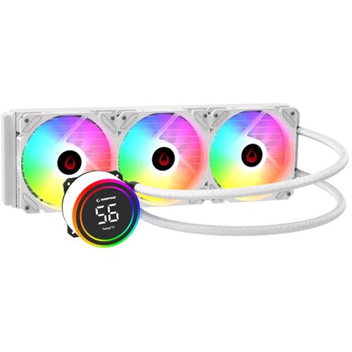CPU hladnjak AIO Liquid RAMPAGE HELIOS C17 White 12cm Fan Temperature Display Intel LGA1700/AMD AM5 ARGB 360mm Liquid Cooling CP Cijene