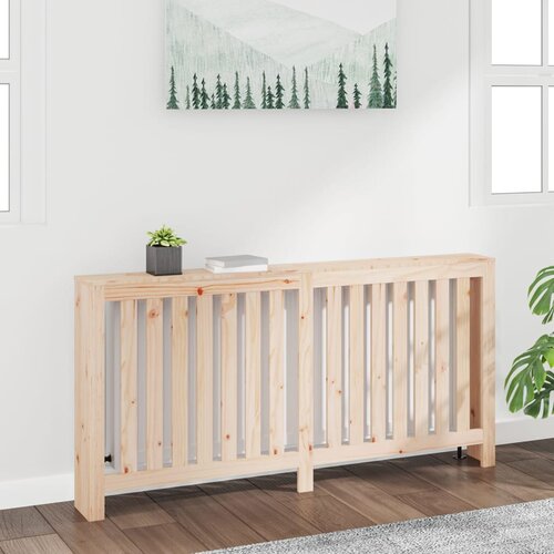 vidaXL Pokrov za radiator 169x19x84 cm trdna borovina Cene