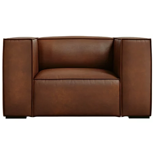 Windsor & Co Sofas Rjavi usnjeni fotelj v barvi konjaka Madame - Windsor & Co Sofas