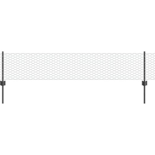 vidaXL U- kanal ograde 5 kom Siva 40 cm Čelik, Hexagonalna ograda Siva 0,4x10 m Čelik Cijene