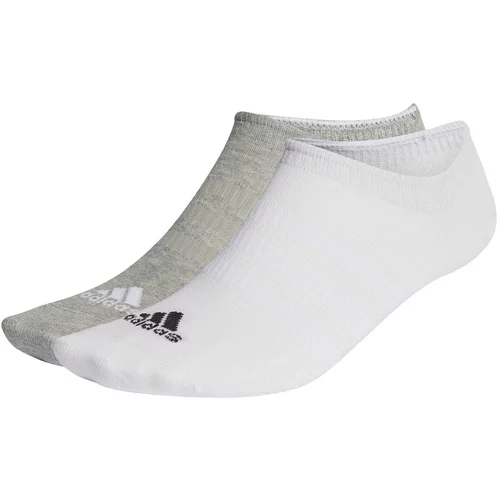 Adidas Sportske čarape 'Thin And Light No-Show ' svijetlosiva / siva melange / crna / bijela