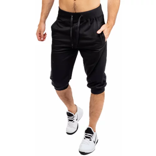 Glano Men's Three-Quarter Length Sweatpants - black