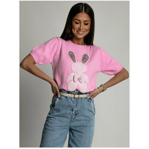 Fasardi Pink women's bunny sweater Slike