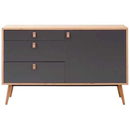 Bessagi Home retro komoda lena, hrast, siva Slike