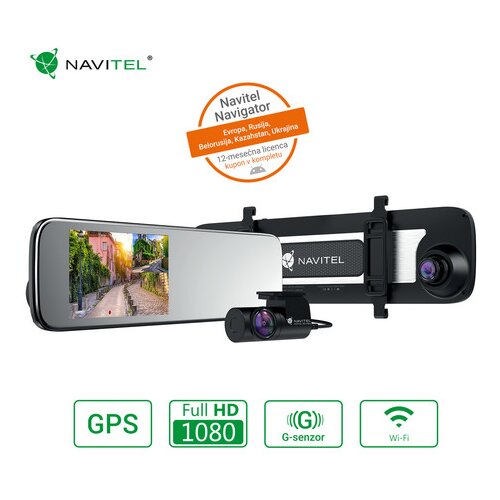 Navitel Pametno avto ogledalo MR450 GPS, prednja in zadnja avto kamera, Full HD, 5.5&amp;quot; IPS zaslon, Night Vision, SONY senzor, GPS, aplikacija Slike