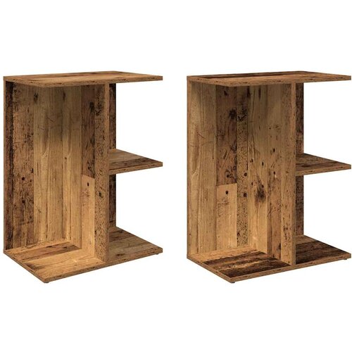 Maison Chic Dvo delni komplet Nočne omarice - Nočne mize starinski les 46,5x29x61 cm inženirski les, (21687989) Slike