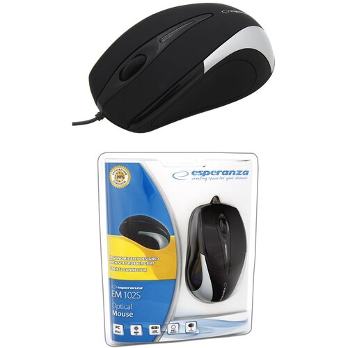 Esperanza MOUSE COM FIO PARA PC/LAPTOP SIRIUS EM102S USB &amp;Oacute;PTICO PRATA, (5000260986) Slike