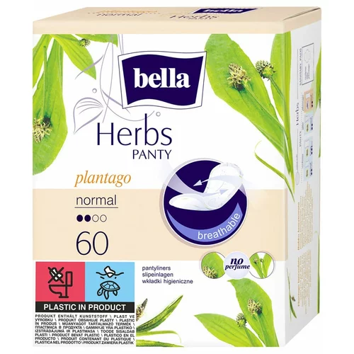 Bella Herbs Plantago dnevni vložki brez dišav 60 kos