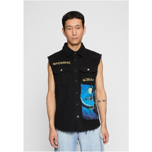 Brandit Men&amp;#039;s sleeveless shirt Maiden Vintage FOTD black Slike