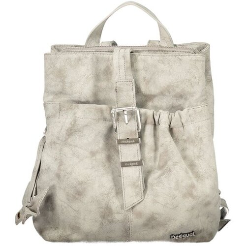 Desigual ženski ruksak s preklopom i lančićima 30x9x24 cm tamnosivi Slike