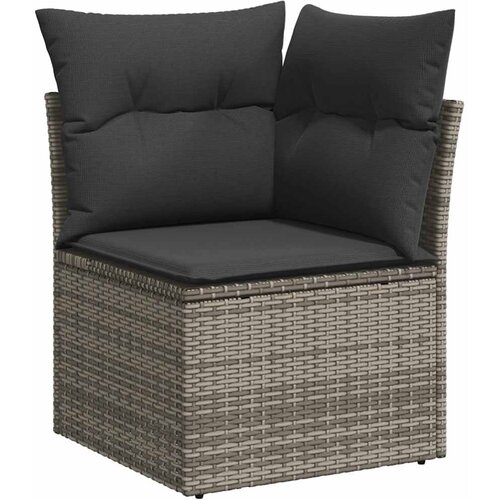  8-dijelni set vrtnih sofa od poliratana s jastucima sivi bagrem Slike