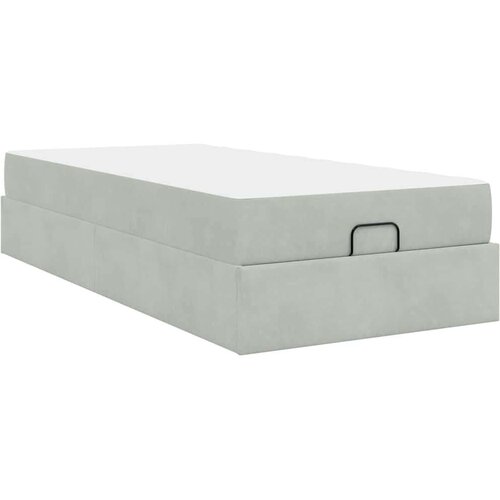 VidaXL krevetna konstrukcija s pohranom svjetlosiva 90 x 200 cm bar&amp;scaron;un Slike
