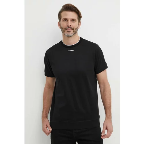 Karl Lagerfeld Bombažna kratka majica moška, črna barva, 542200.755002
