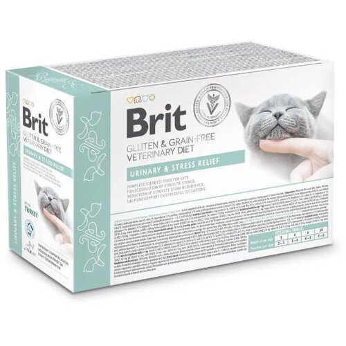 Brit veterinary diet Brit GGF vet dieta za mačke Urinary&Stress Relief, vrečka - puran - 85 g 12 x 85 g Cene